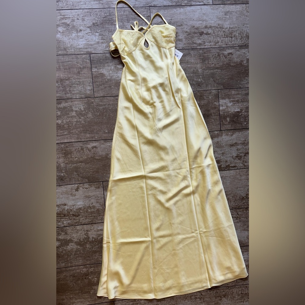 Brand New Peppermayo Pale Yellow Maxi Dress